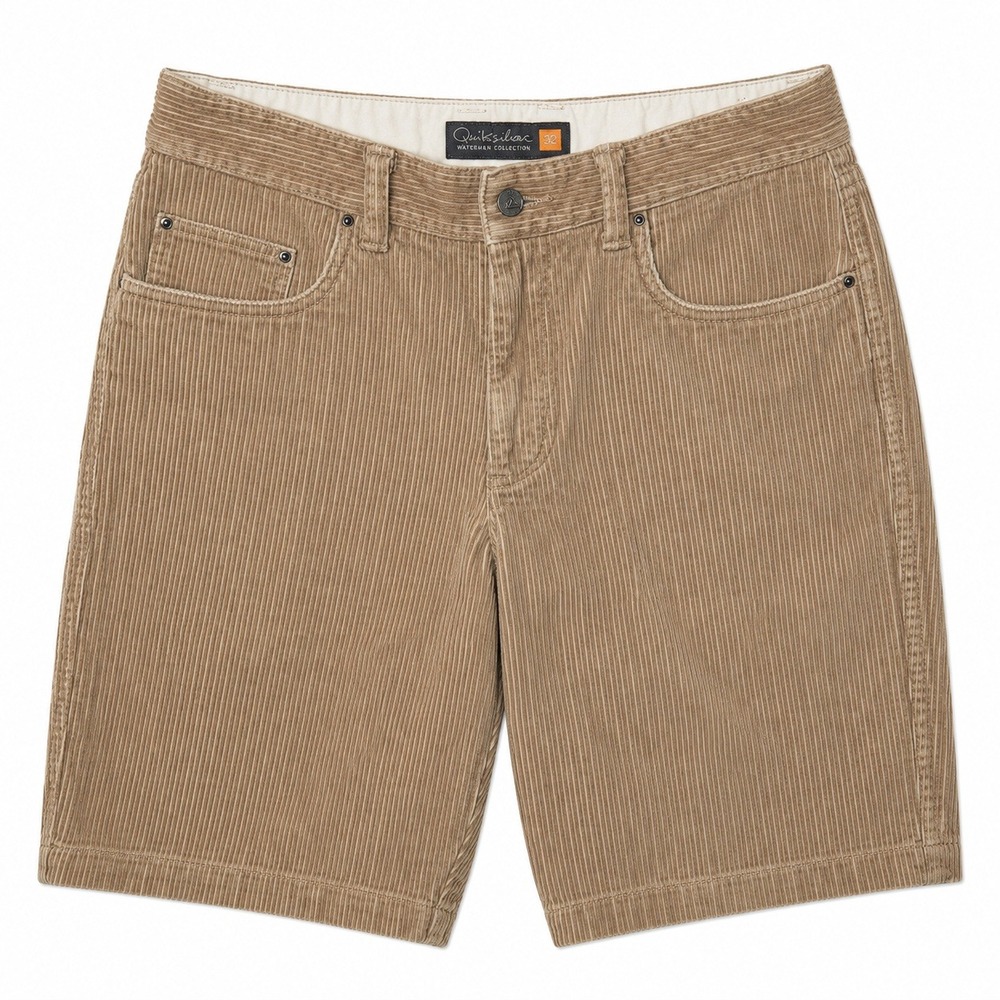 Quiksilver Waterman Collection Corduroy Shorts Mens Size 32 Beige Summer Casual